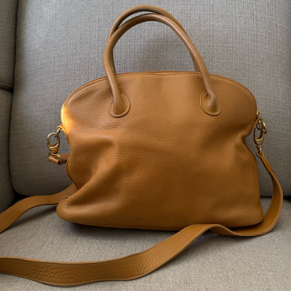 Longchamp Vintage Au Sultan Camel Leather Crossbody Bag Made in France - Picture 2 of 15